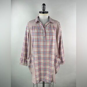 💚 3373. Plaid Oversized Mini Dress